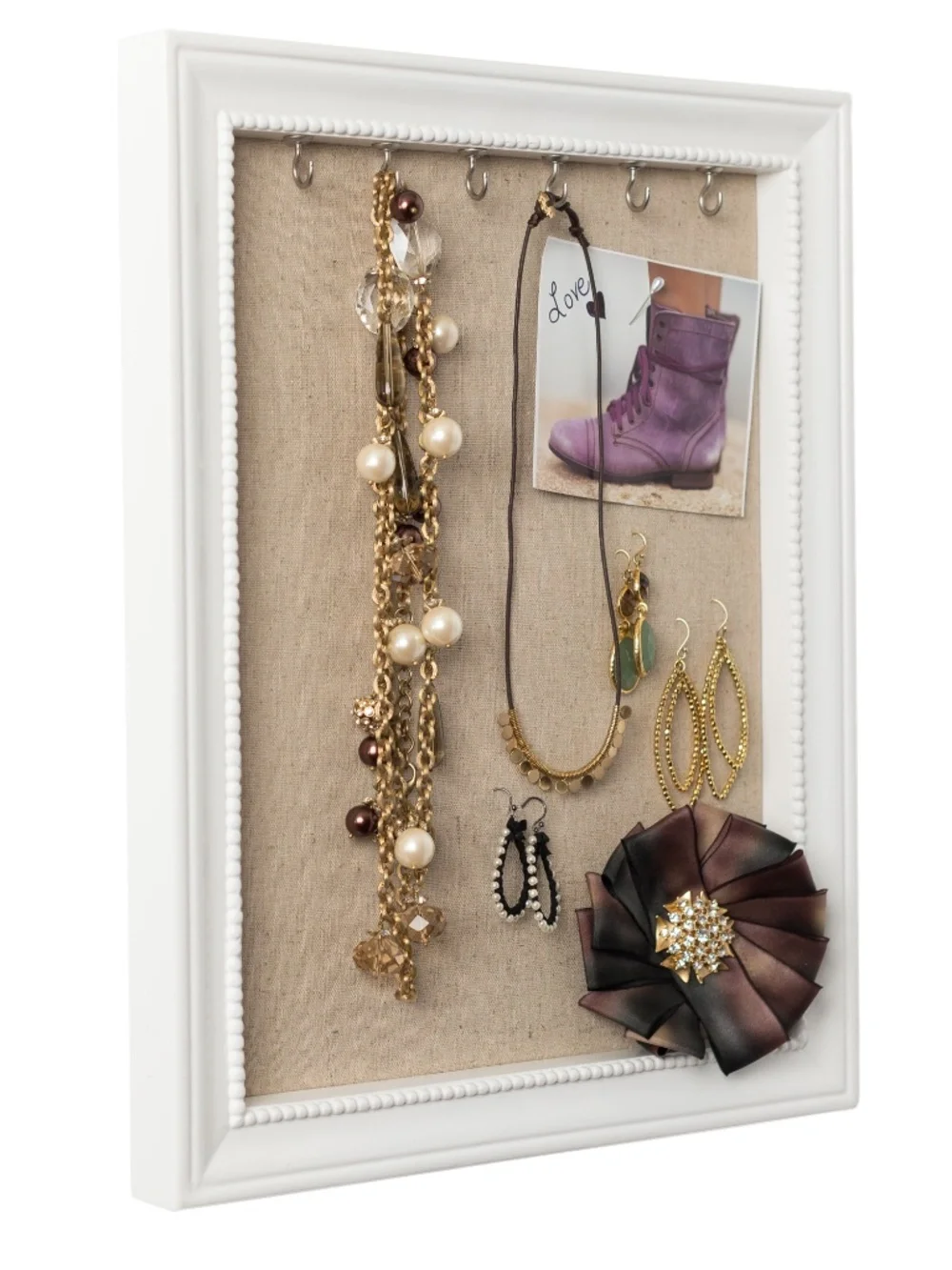 Hives & Honey Medium Pinboard Jewelry Frame White